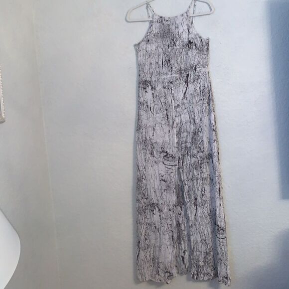 Betro Simone Rayon Lightweight Maxi Dress White Black Size XS - Picture 3 of 10